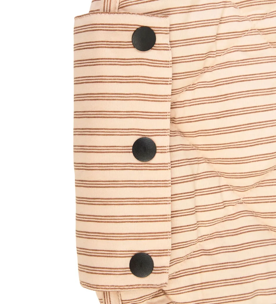 Legetøjstæppe - Ø120 cm - Soft Organic - Stripes Brown>Play&Go Best