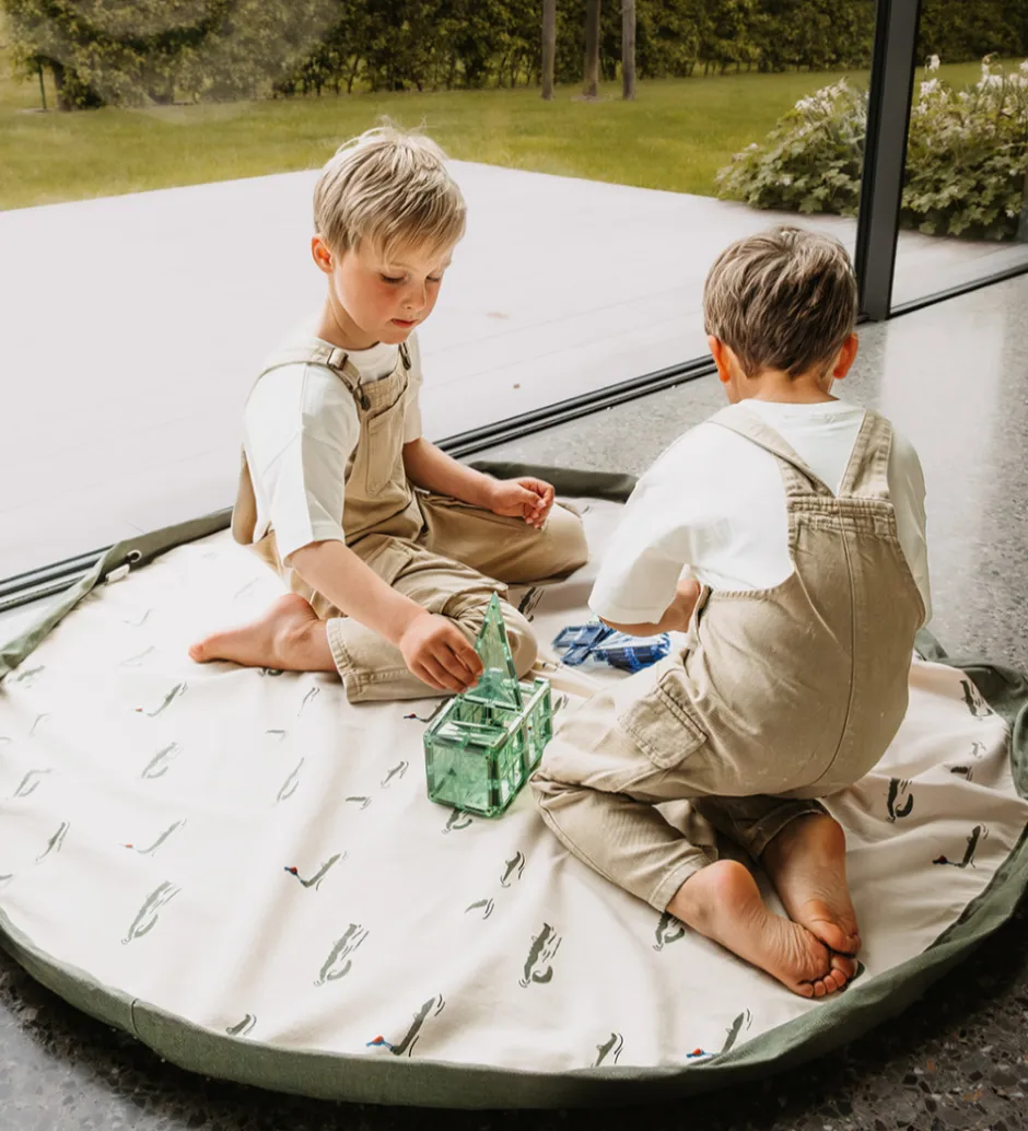 Legetøjstæppe/Opbevaring - 140 cm - 2-i-1 - Crocodile>Play&Go Best