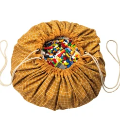 Legetæppe - Ø140 - Grid Mustard><noscript><img width=
