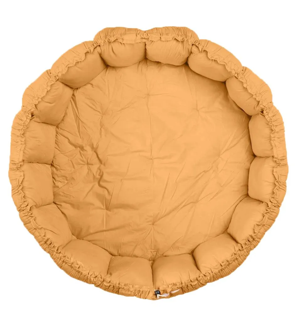 Legetæppe - 3-i-1 - Ø130 cm - Mustard>Play&Go Sale