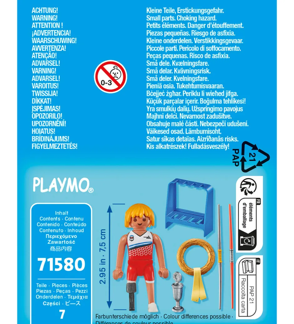 SpecialPlus - Paralympisk Spydkaster - 71580 - 7 Dele>Playmobil Outlet
