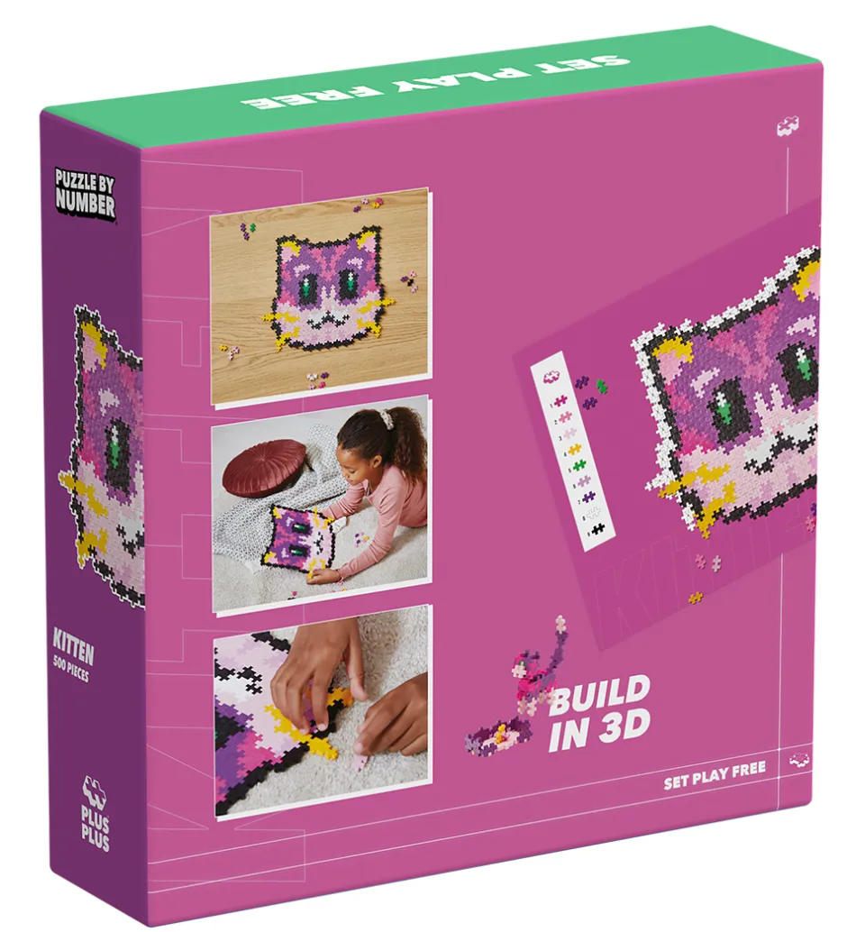 Puzzle By Number - 500 stk. - Kitten>Plus-Plus Discount