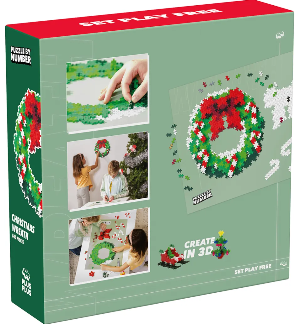 Puzzle By Number - 500 stk. - Christmas Wreath>Plus-Plus Sale