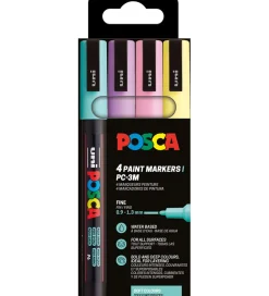 Tuscher - PC-3M - 4 stk. - Afdæmpede farver>Posca Clearance