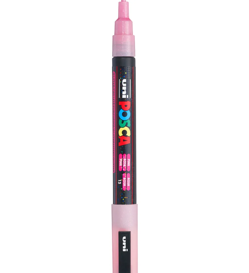 Tuscher - PC-3M - 4 stk. - Orange/Rosa/Rød/Gul m. Glimmer>Posca Clearance