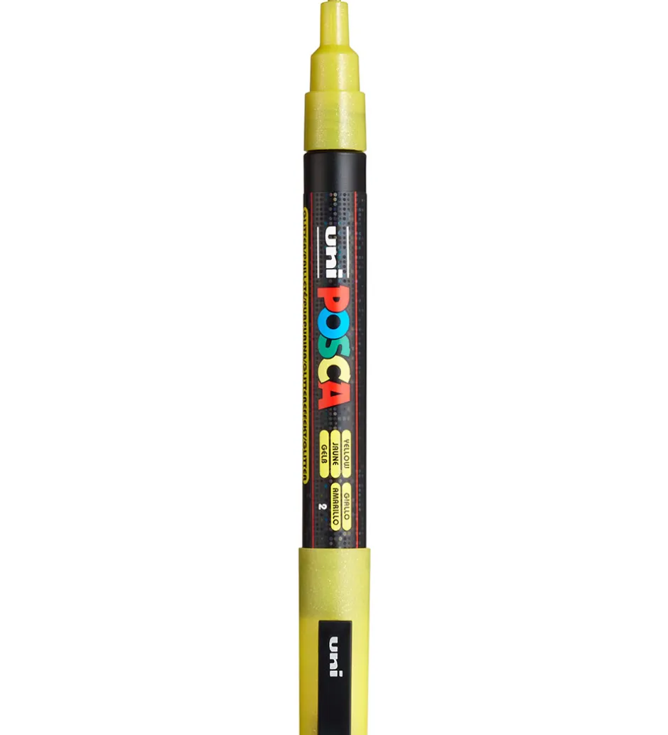 Tuscher - PC-3M - 4 stk. - Orange/Rosa/Rød/Gul m. Glimmer>Posca Clearance