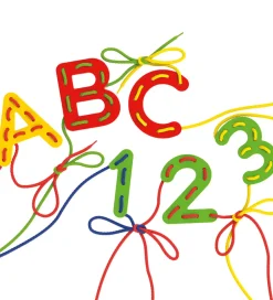 Læringssæt - Lacing ABC+123 - Play Montessori - 2802>Quercetti