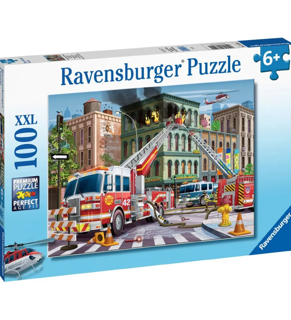 Puslespil - 100 Brikker - Fire Truck Rescue>Ravensburger Hot