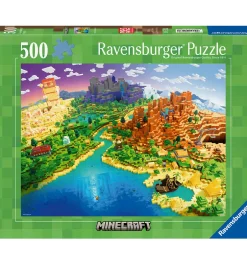 Puslespil - 500 Brikker - World of Minecraft>Ravensburger Discount