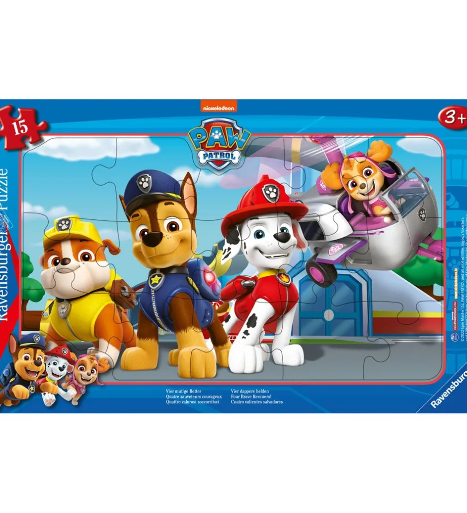Puslespil - 15 Brikker - Paw Patrol Four Brave Resc>Ravensburger Online