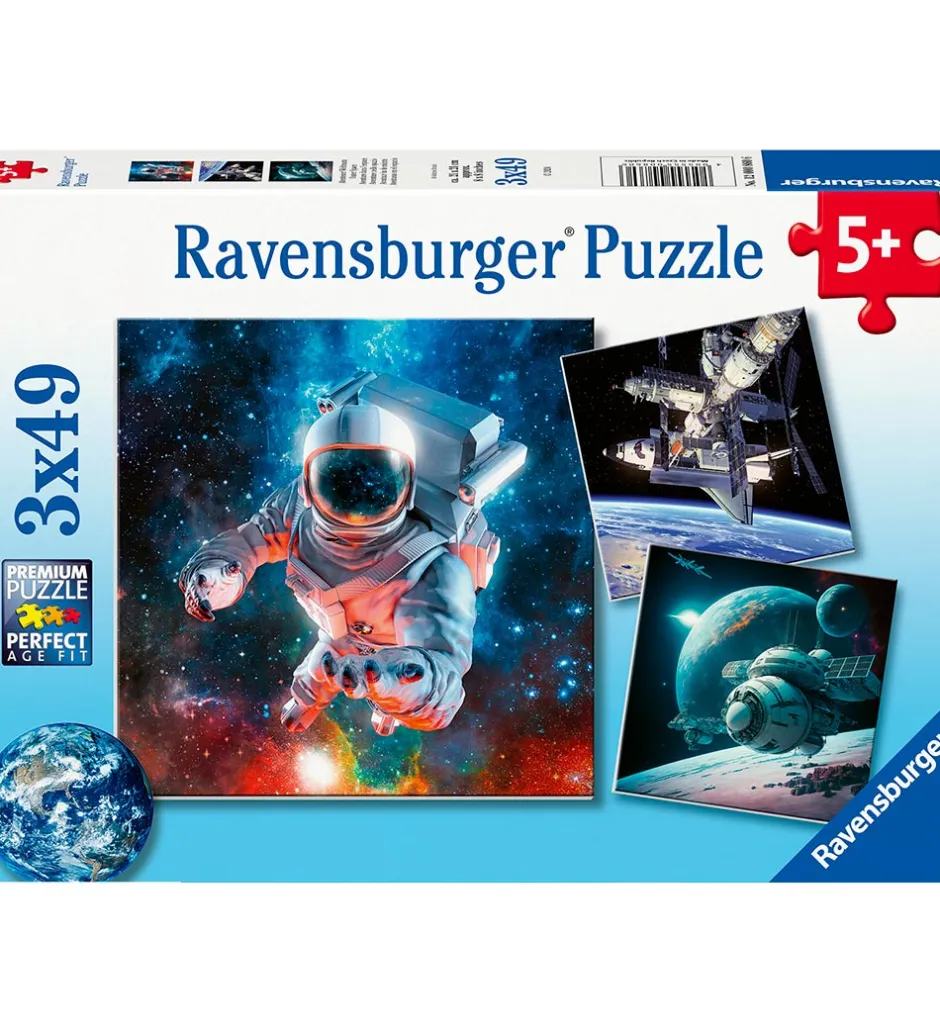 Puslespil - 3x49 Brikker - Space Adventure>Ravensburger Online