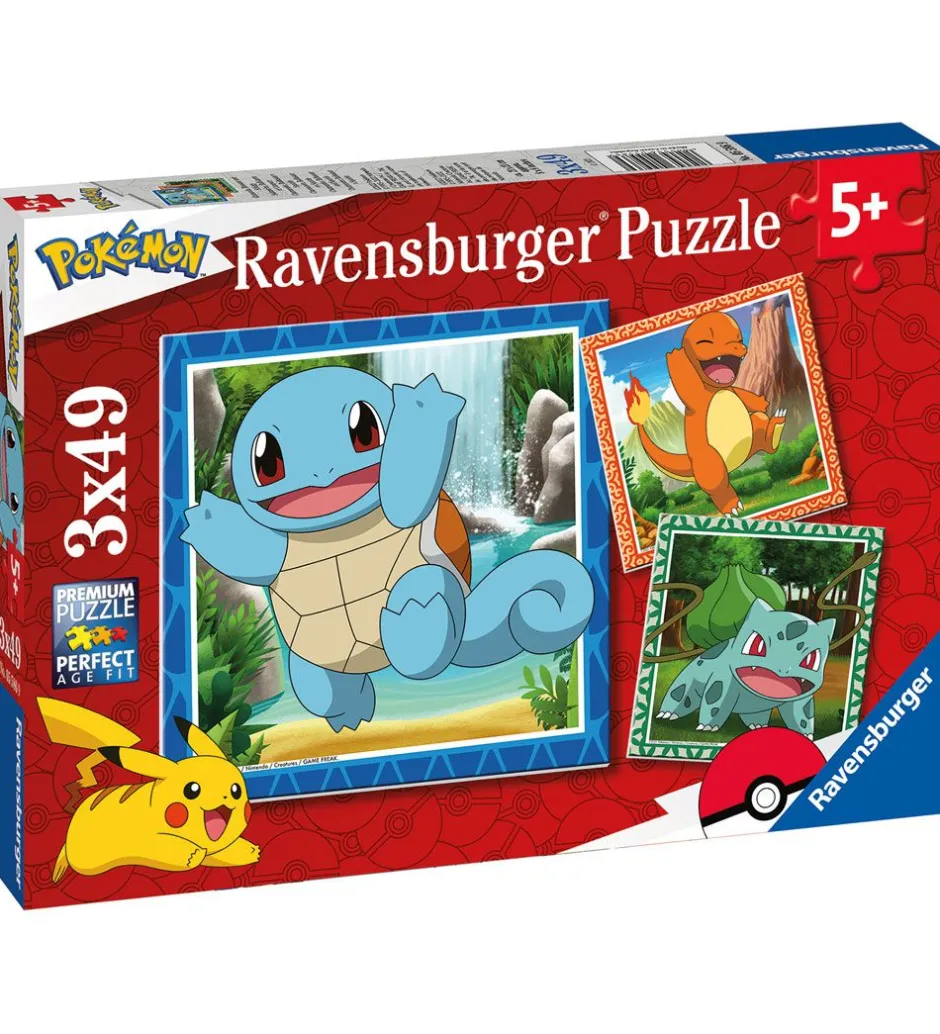 Puslespil - 3x49 Brikker - Pokémon>Ravensburger Discount