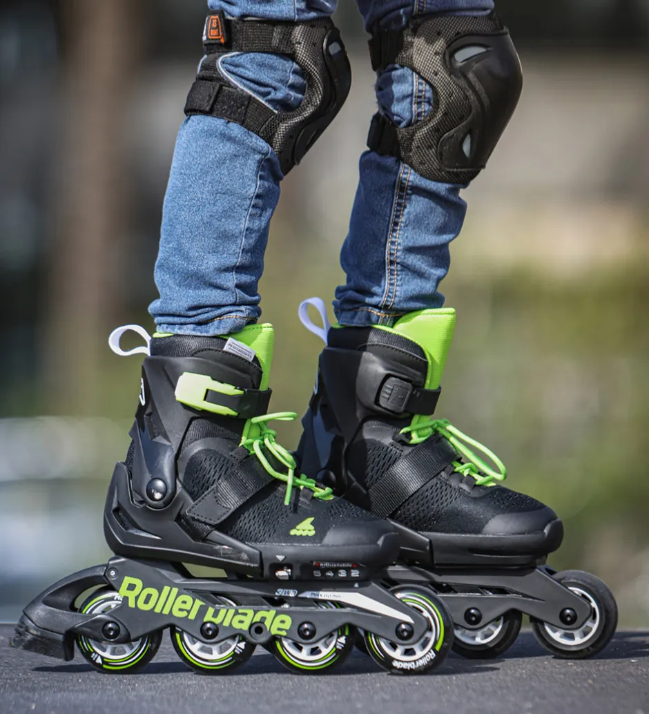 Rulleskøjter - Microblade - Sort/Grøn - Inliner>Rollerblade Discount