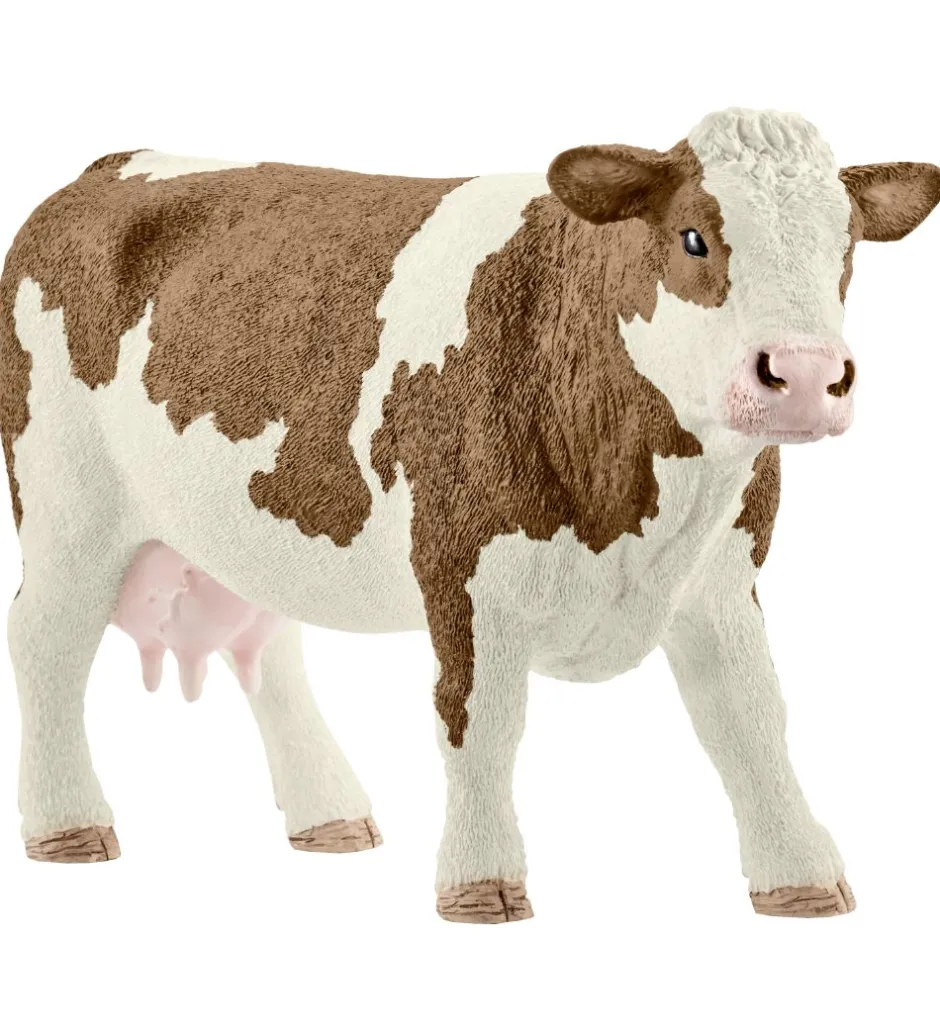 Dyr - Rødbroget Ko - H: 8 cm 13801>Schleich Outlet