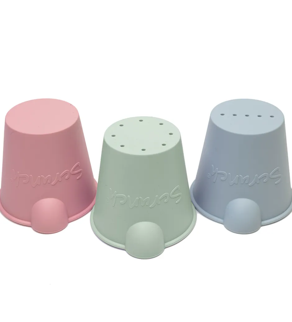 Bath Buckets - 3-pak - Sage Green/Dusty Rose/Duck Egg Bl>Scrunch Sale