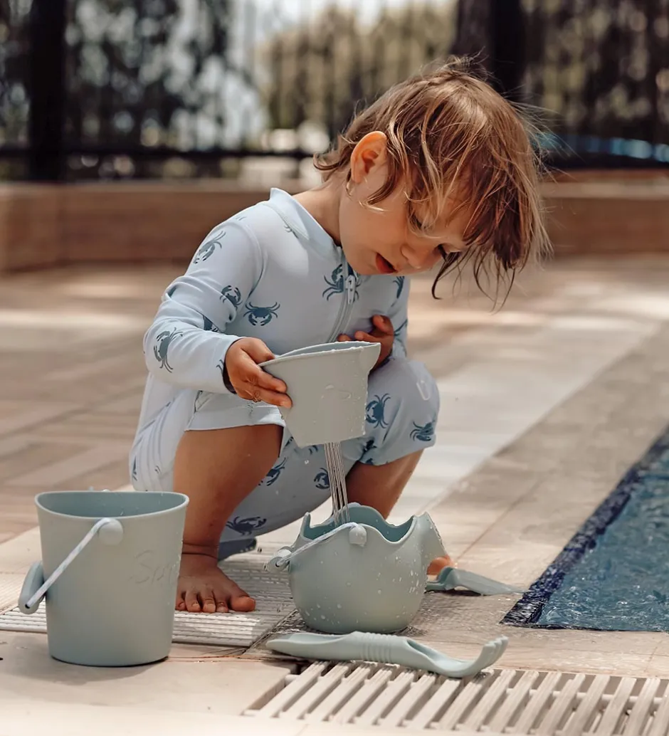 Bath Buckets - 3-pak - Sage Green/Dusty Rose/Duck Egg Bl>Scrunch Sale
