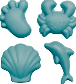 Sandforme - 4 stk. - Silikone - 6,5-10,5 cm - Petrol>Scrunch Outlet