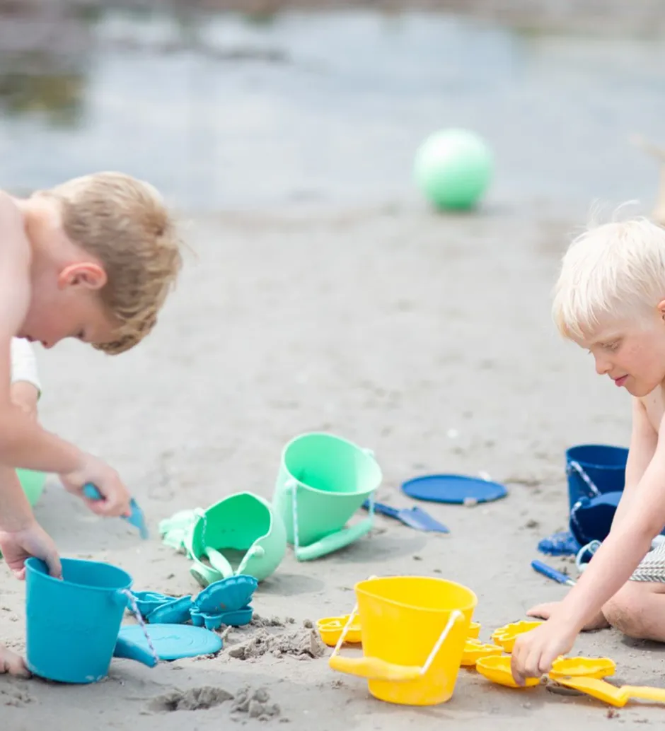 Sandforme - 4 stk - Silikone - 6,5-10,5 cm - Blå>Scrunch