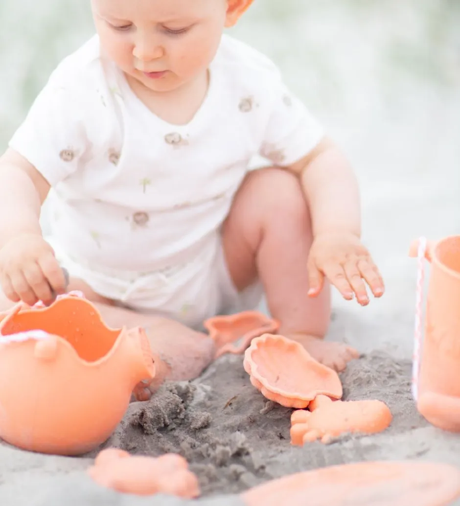 Sandforme - 4 stk. - Silikone - 6,5-10,5 cm - Coral>Scrunch Clearance