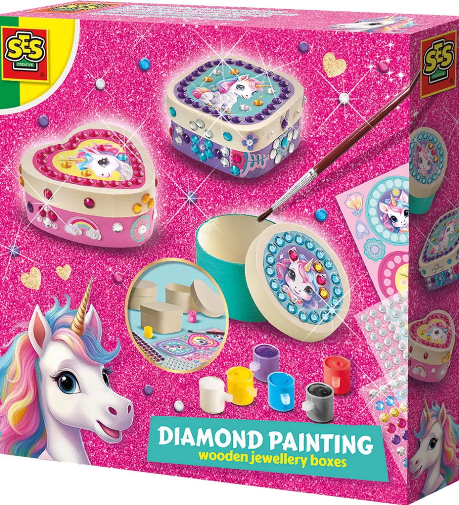 Diamantmosaik - Smykkeskrin med Enhjørning>SES Creative Outlet