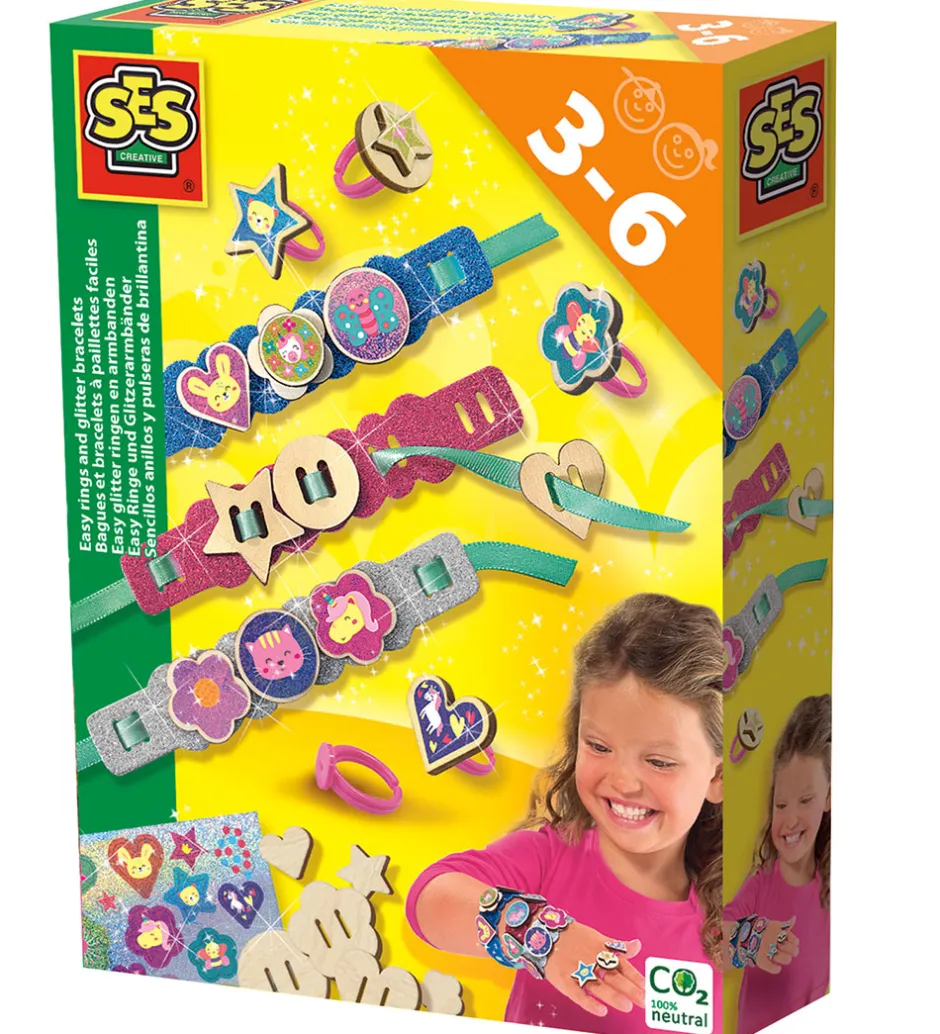Kreasæt - Glimmer-armbånd og Ringe>SES Creative Discount