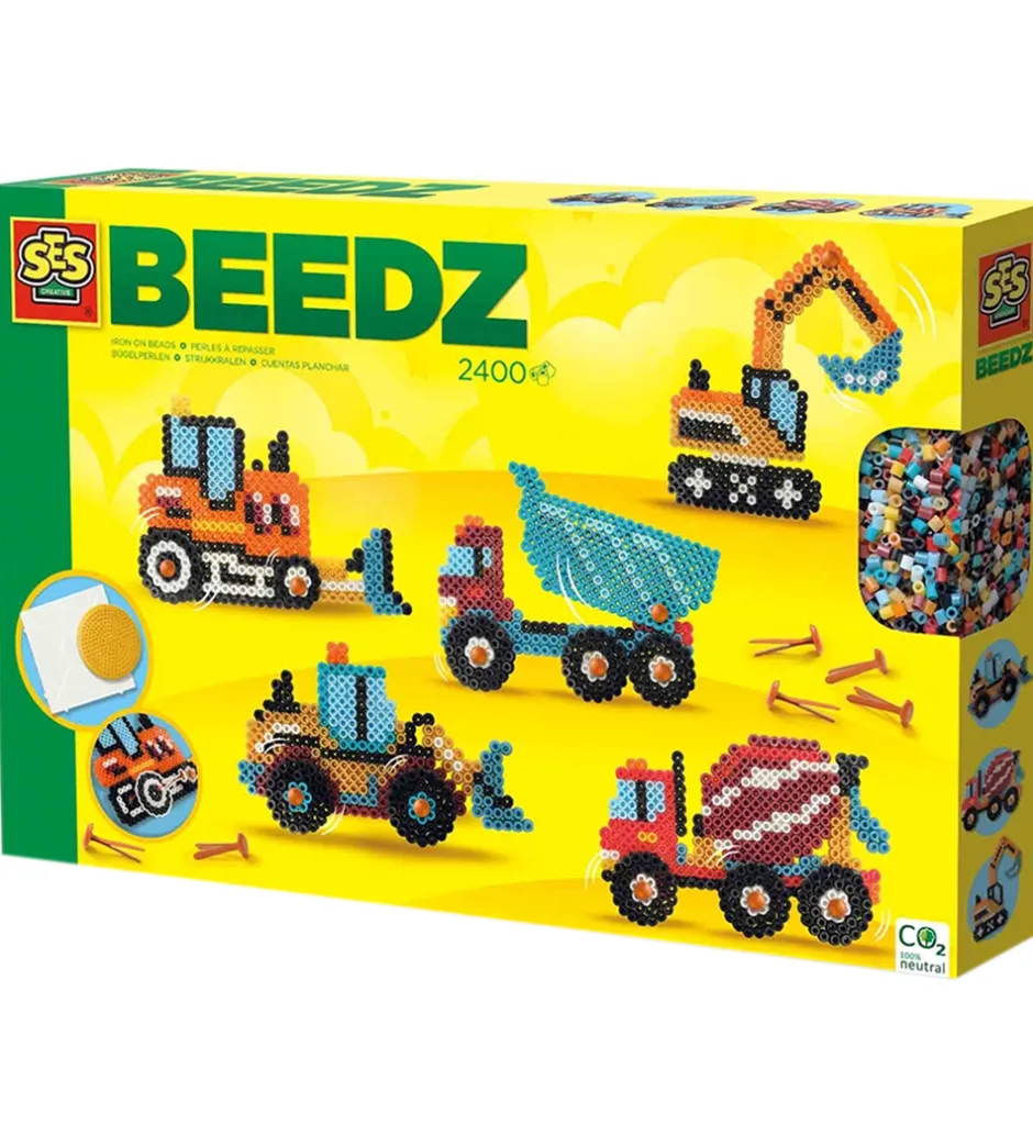 Perler - Strygeperler - 2400 stk - Strygeperler Byg>SES Creative Outlet