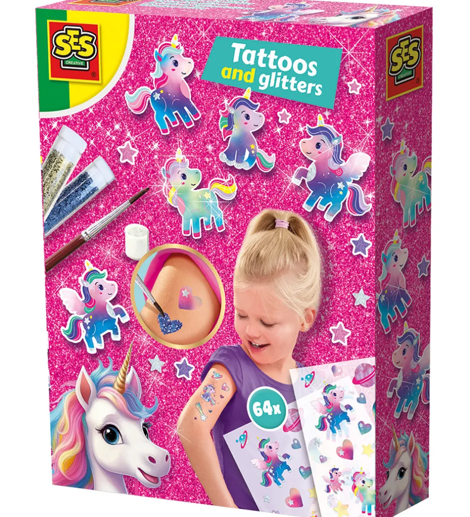 Tatoveringer Og Glitter - Enhjørning>SES Creative Best