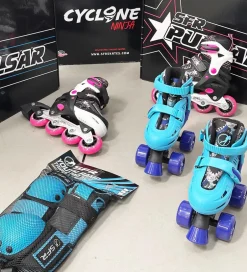Beskyttelsessæt - Youth Ramp Triple Pad Set - Sort/Blå>SFR New