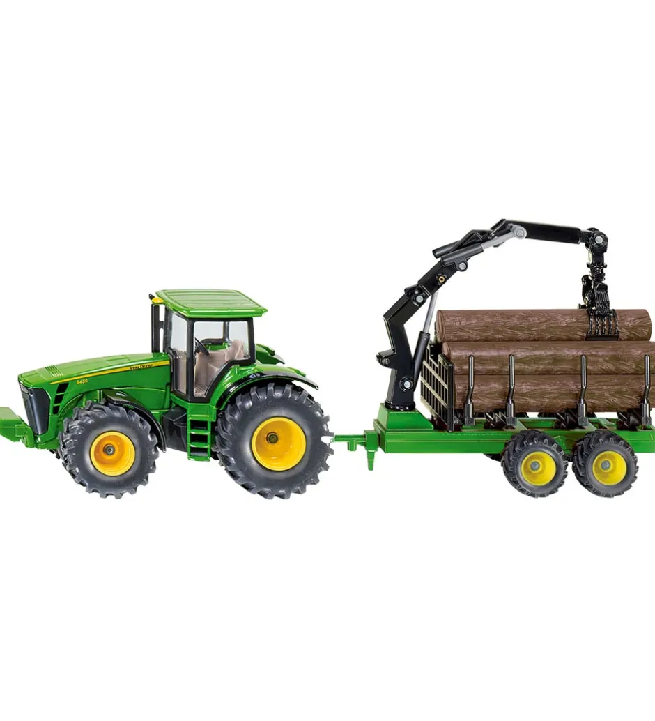 Traktor m. Skovbrugstrailer - John Deere 8430 - 1:50 - Grøn>Siku Online