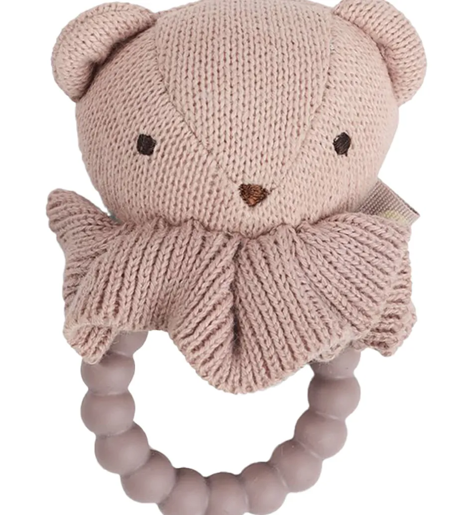 Biderangle - Bjørn - Strik - 10 cm - Soft Rose>Smallstuff Outlet