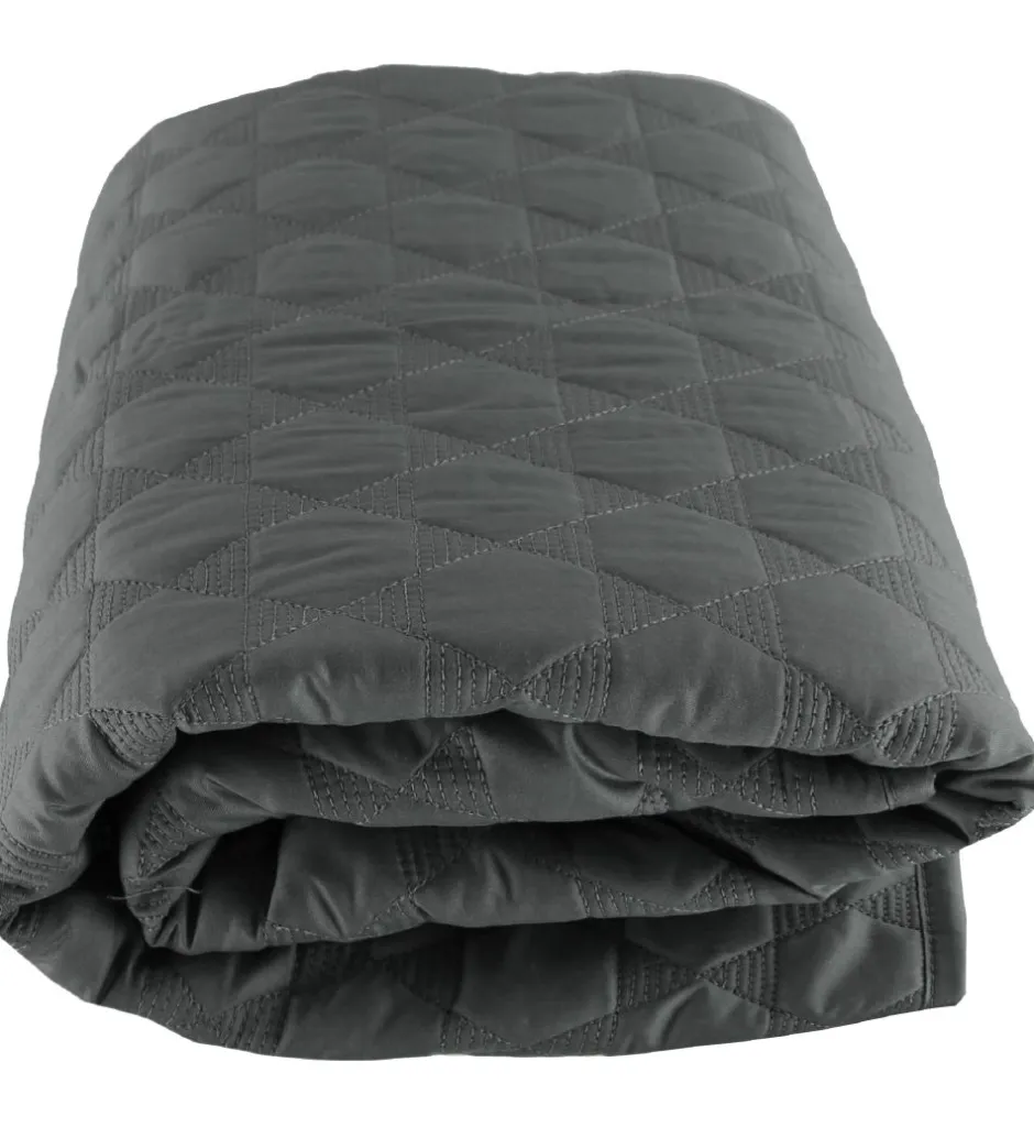 Legetæppe - 100x100 - Quiltet Koksgrå m. Stjerner>Smallstuff Online