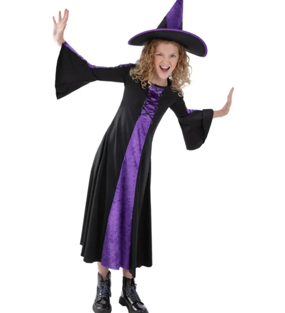 Udklædning - Bewitched - Lilla/Sort>Smiffys