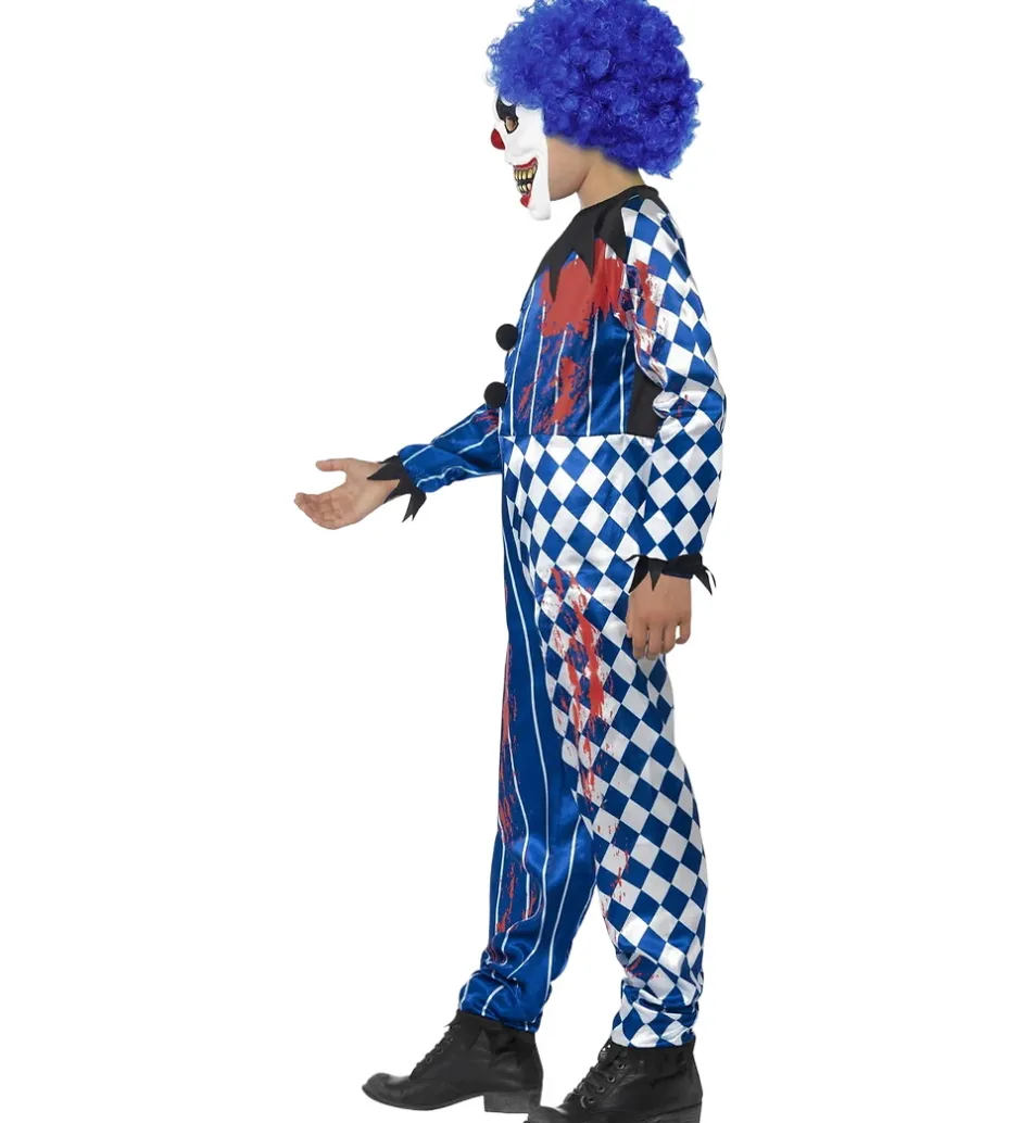 Udklædning - Deluxe Sinister Clown - Blue>Smiffys New