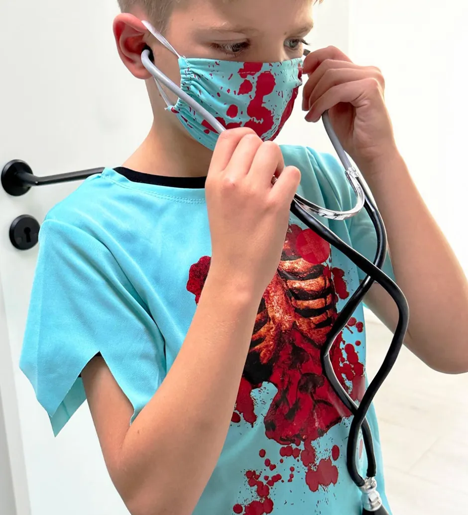 Udklædning - Zombie Surgeon - Blå>Smiffys Outlet