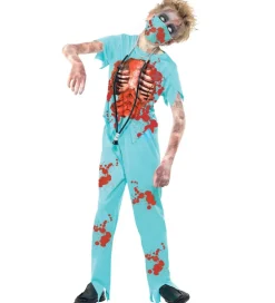 Udklædning - Zombie Surgeon - Blå>Smiffys New