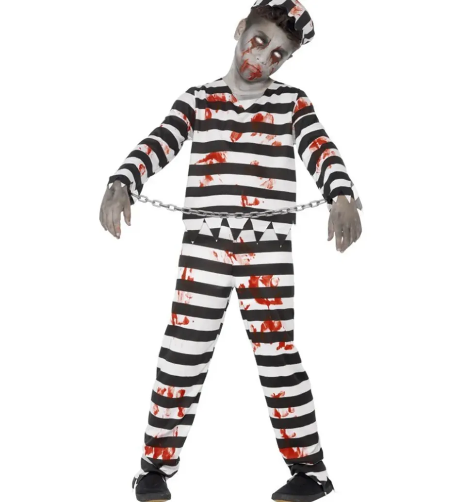 Udklædning - Zombie Convict - Sort/Hvid>Smiffys Best