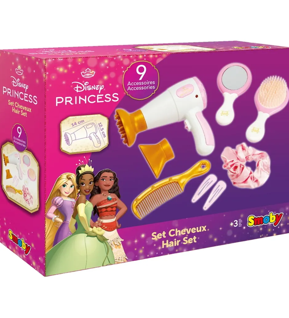 Hårstylingsæt - Disney Princess - 9 dele>Smoby Sale