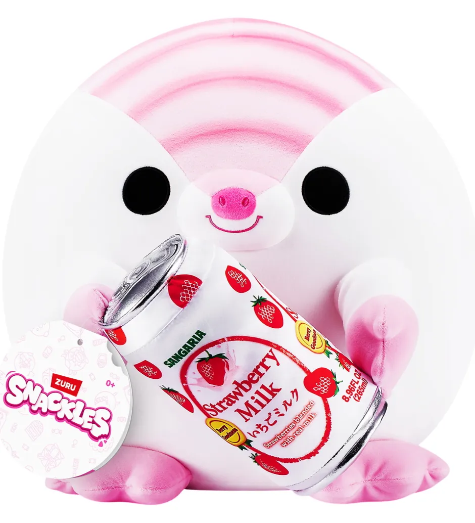 Bamse - 20 cm - Bæltedyret Lucy m. Strawberry Milk>SNACKLES Hot