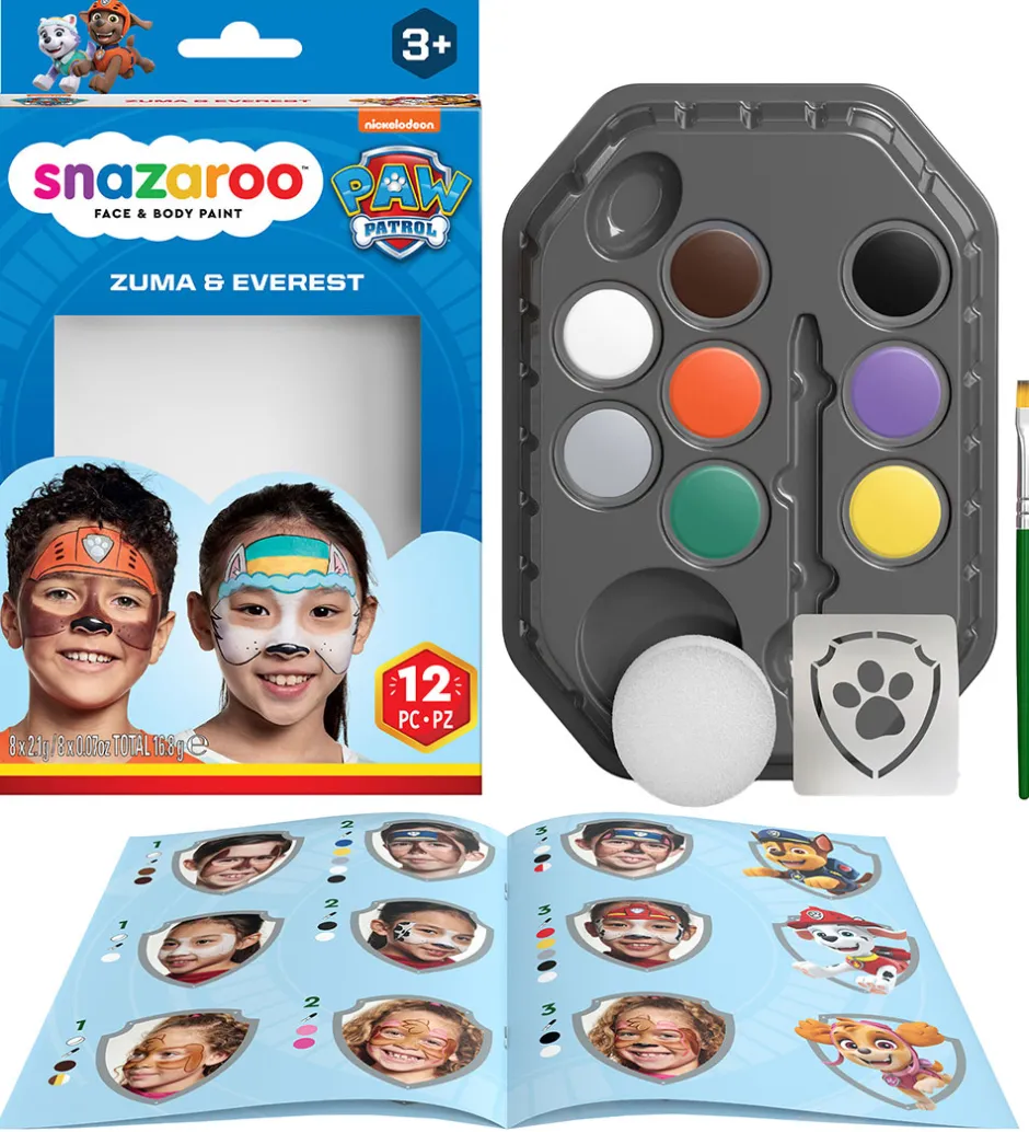 Ansigtsmaling - 12 Dele - Paw Patrol Zuma & Everest>Snazaroo Discount