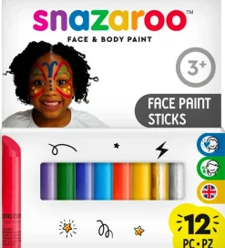Ansigtsmaling - Stifter - 12 stk.>Snazaroo Hot
