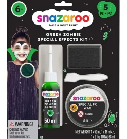 Sminkefarvesæt - Zombie Grøn - 5 Dele>Snazaroo Clearance