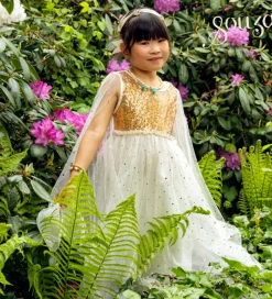 Udklædning - Prinsesse - Dorianne - Hvid/Guld><noscript><img width=