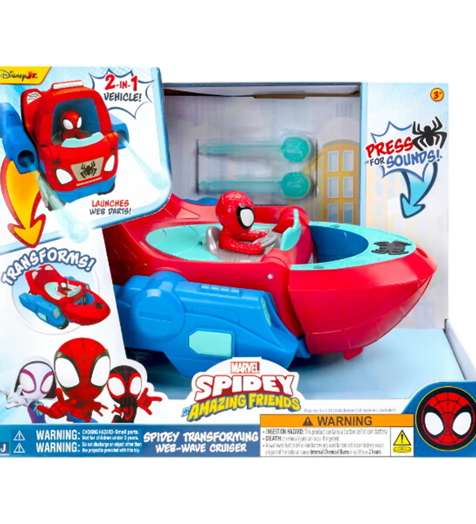 Båd m. Lyd - Transforming Web-Wave Cruiser>Spidey Discount