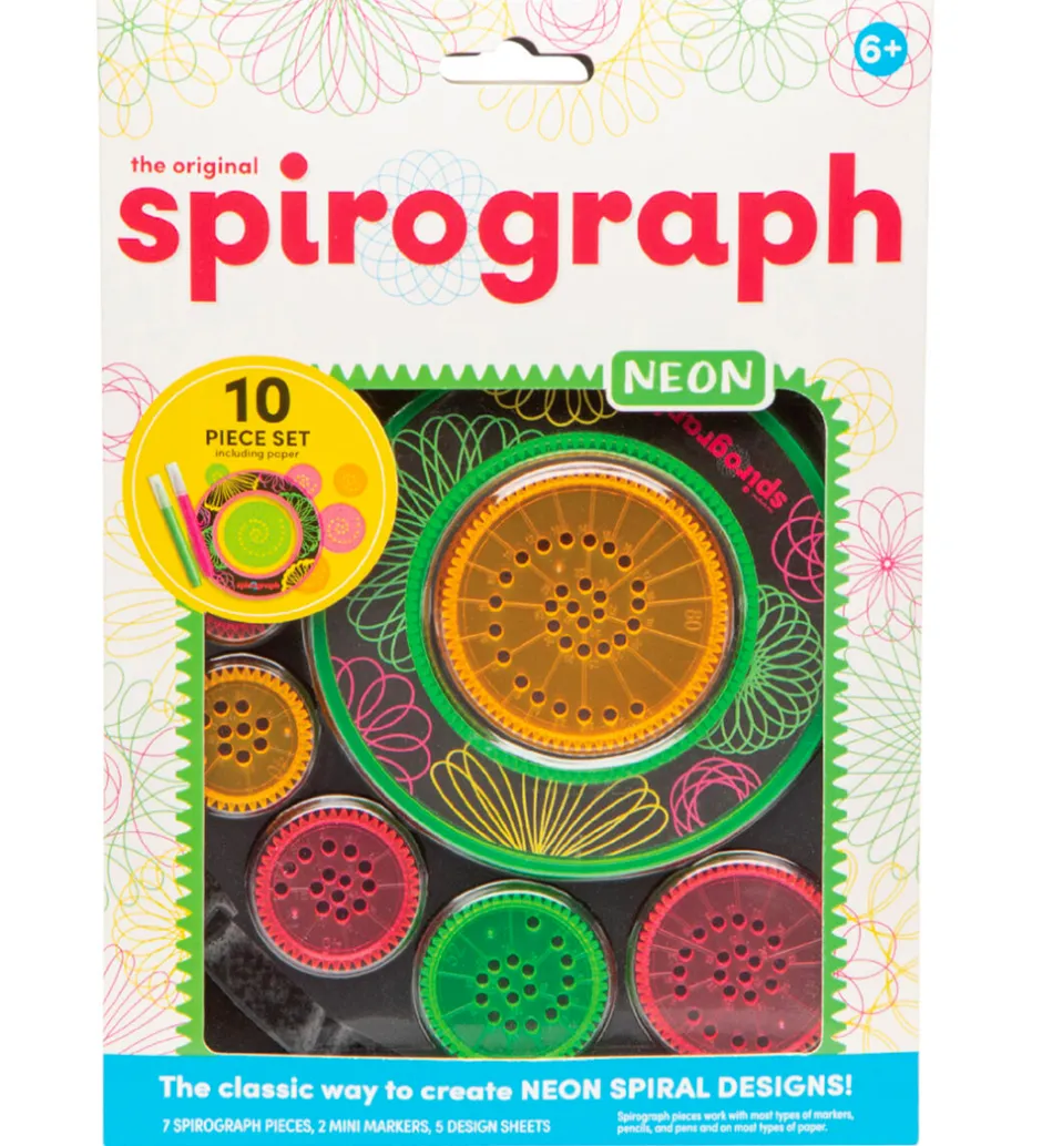 Tegnesæt - 10 dele - Value - Neon>Spirograph Clearance