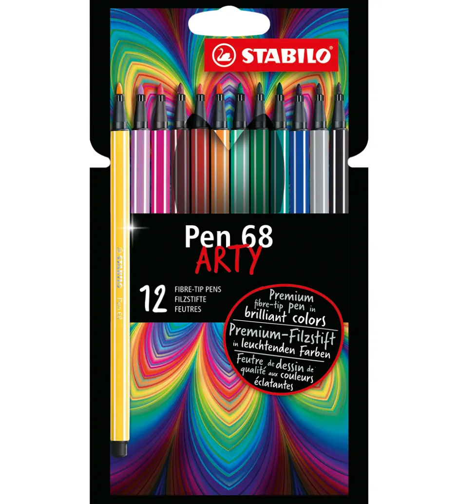 Tuscher - Pen 68 Arty - 12 stk. - Multifarvet>Stabilo Best