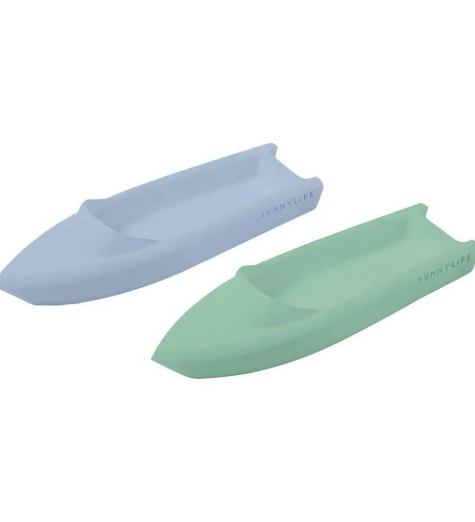 Badelegetøj - Både - 2-pak - Silicone Boats - Blå/Grø>SunnyLife Discount