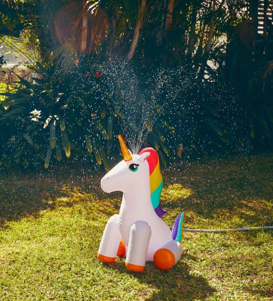 Sprinkler - 70x70 - Oppustelig - Enhjørning - Hvid>SunnyLife Sale