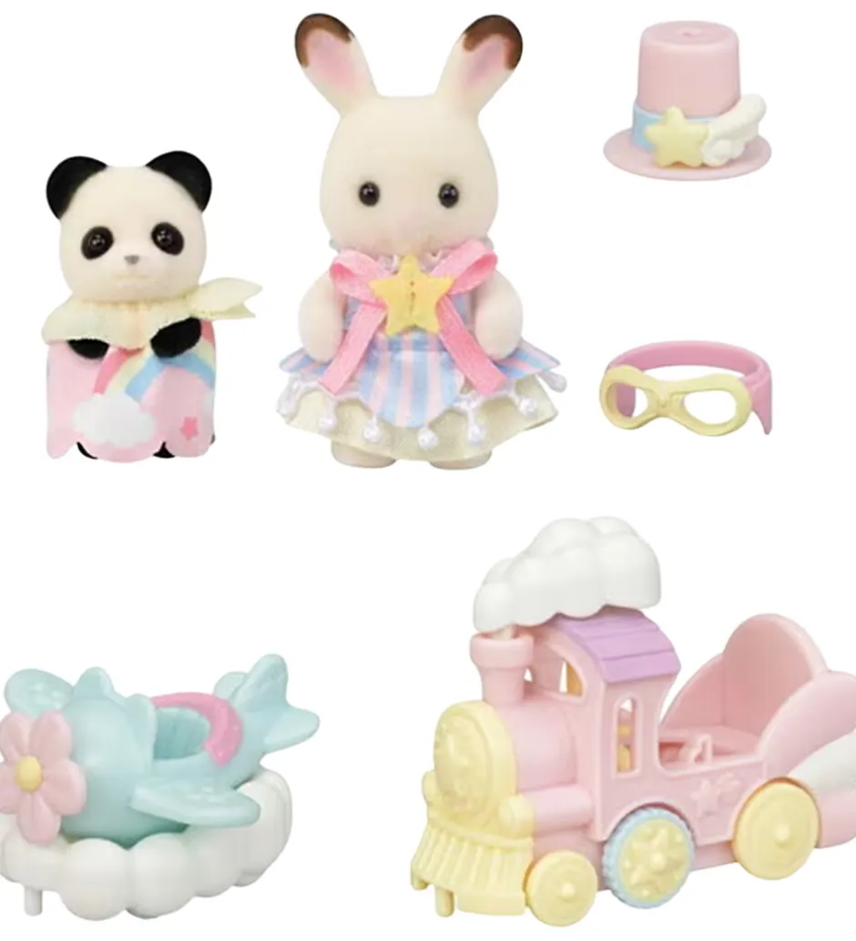 - Amusement Park Ride Set - Plane & Train - 5>Sylvanian Families Clearance