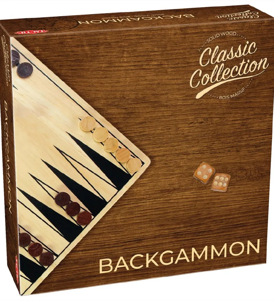 Brætspil - Backgammon - Classic Collection - Træ>TACTIC Clearance