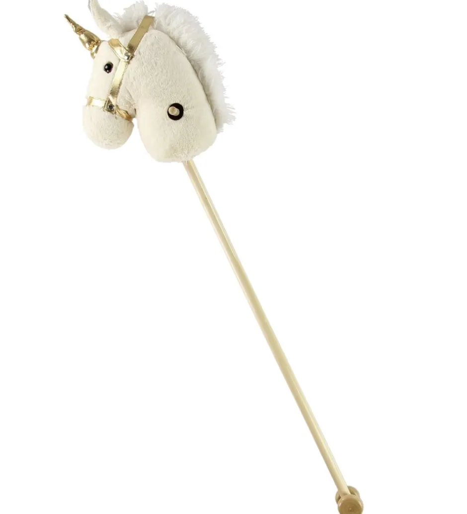 Kæphest - 100 cm - Hvid>Teddykompaniet